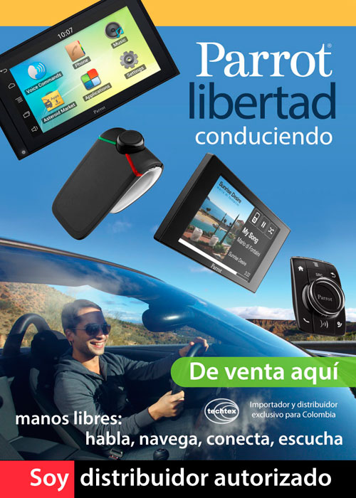 Diseño de pendón manos libres Parrot