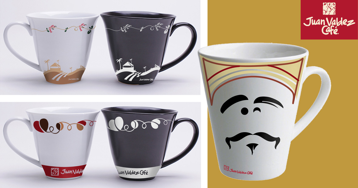 Propuesta de diseño de mugs bajo concepto del amor por el café, el campo y los caficultores colombianos