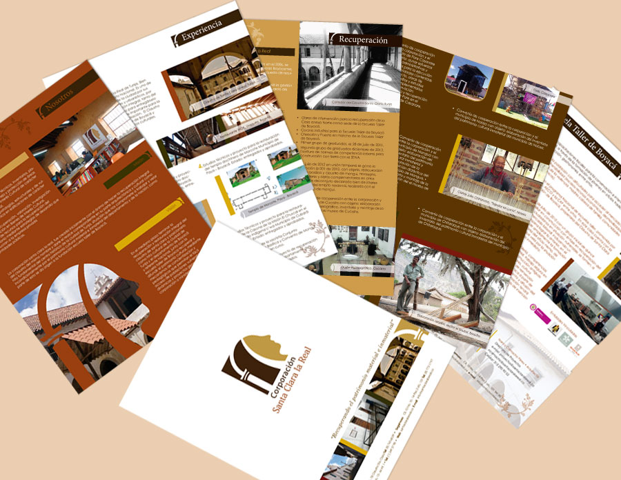 Brochure empresarial Corporación Santa Clara la Real, Tunja